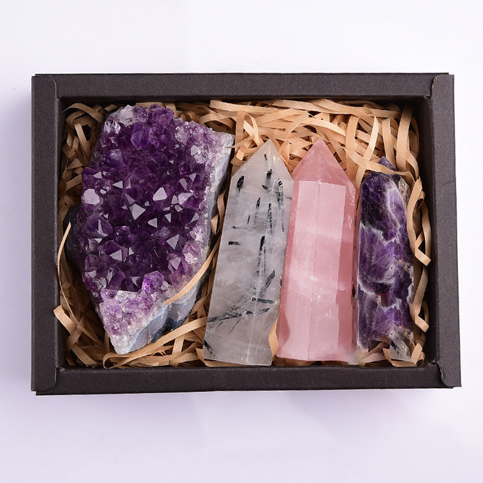 Miniatura: Hexagonal Prisme Puissance Pierre Cadeau Exquis Boîte