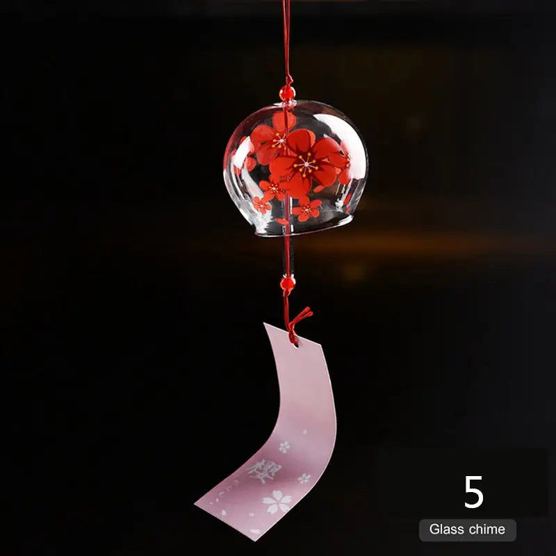 Thumbnail: 1PC Japan Wind Chimes Handmade Glass Furin Home Decors Japanese Wind Bell  Spa K