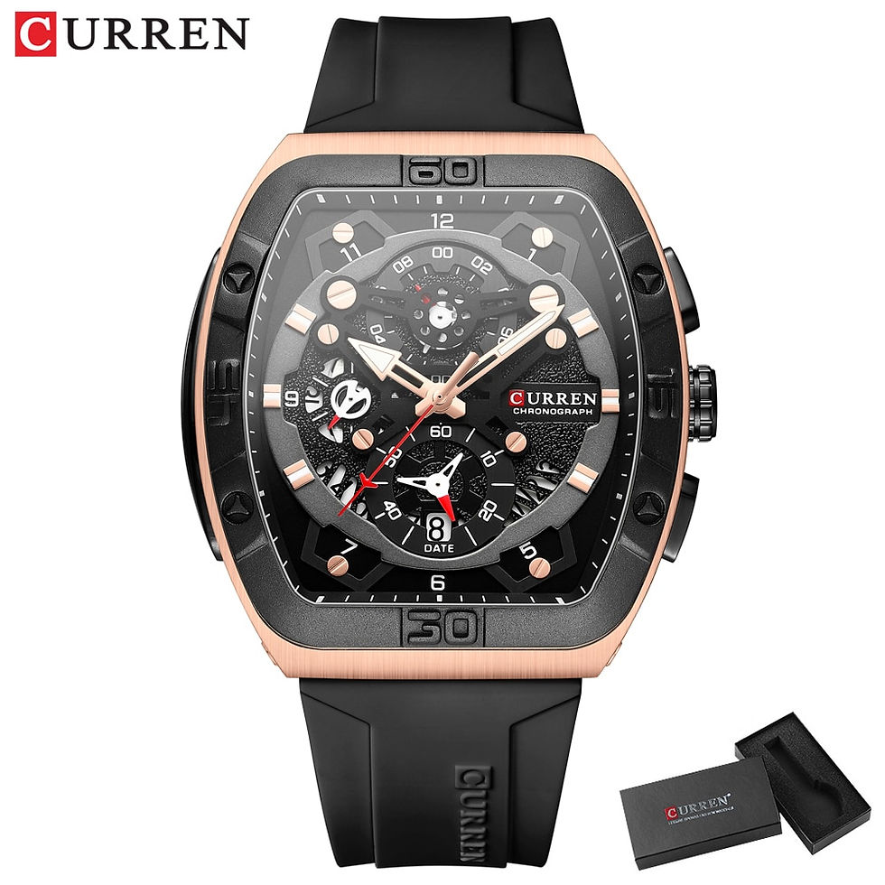 Thumbnail: CURREN Luxury Sports Quartz Wristwatches for Men Colorful Multi Functional