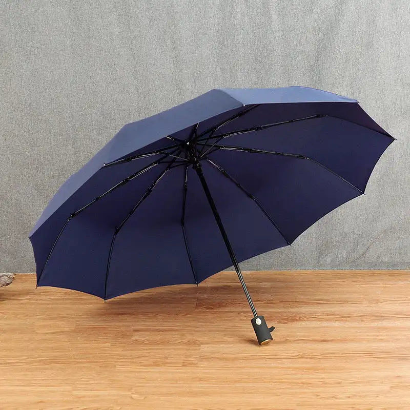 Thumbnail: Parapluie de voyage Compact et pliable à dix os | Parapluie de couleur unie Port