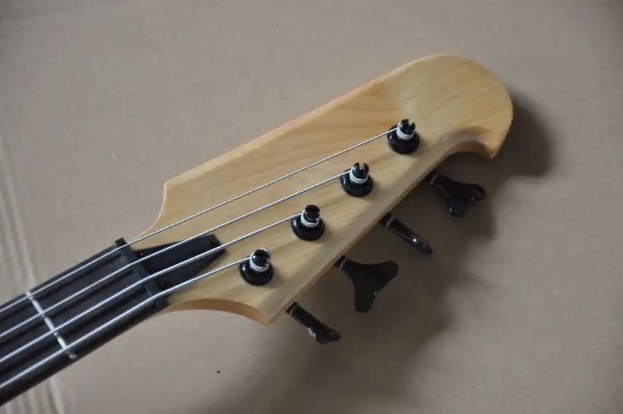Miniatura: Guitare basse chinoise naturelle à 4 cordes, personnalisée, pour gaucher, nouvea