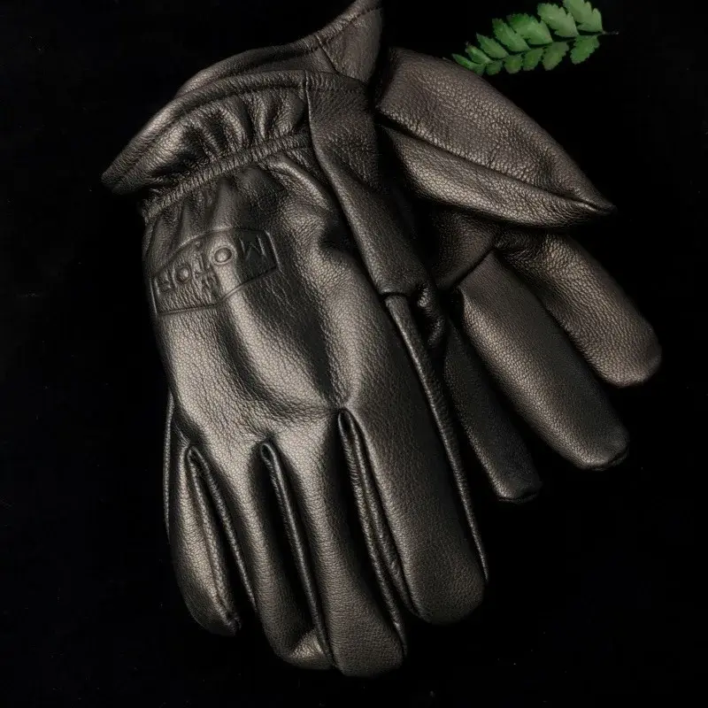 Pikkukuva: Vintage Motorcycle Gloves Frosted Surface Cowhide Men's and Women's Motorcycle 