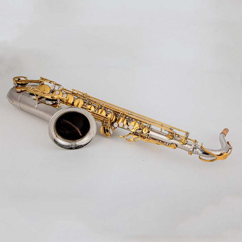 Miniatura: New Professional Musical Instruments T-WO37 Tenor Saxophone Bb Tone Nickel Plate