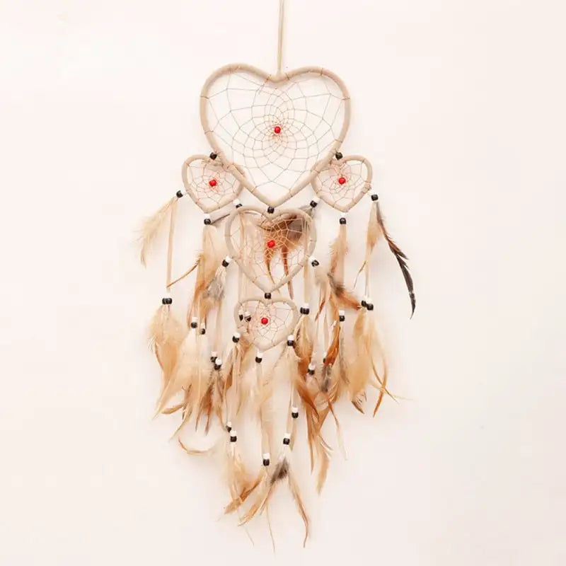 Thumbnail: Romantic Heart Dream Catcher Handmade Traditional Dream Catcher Home Decoration 