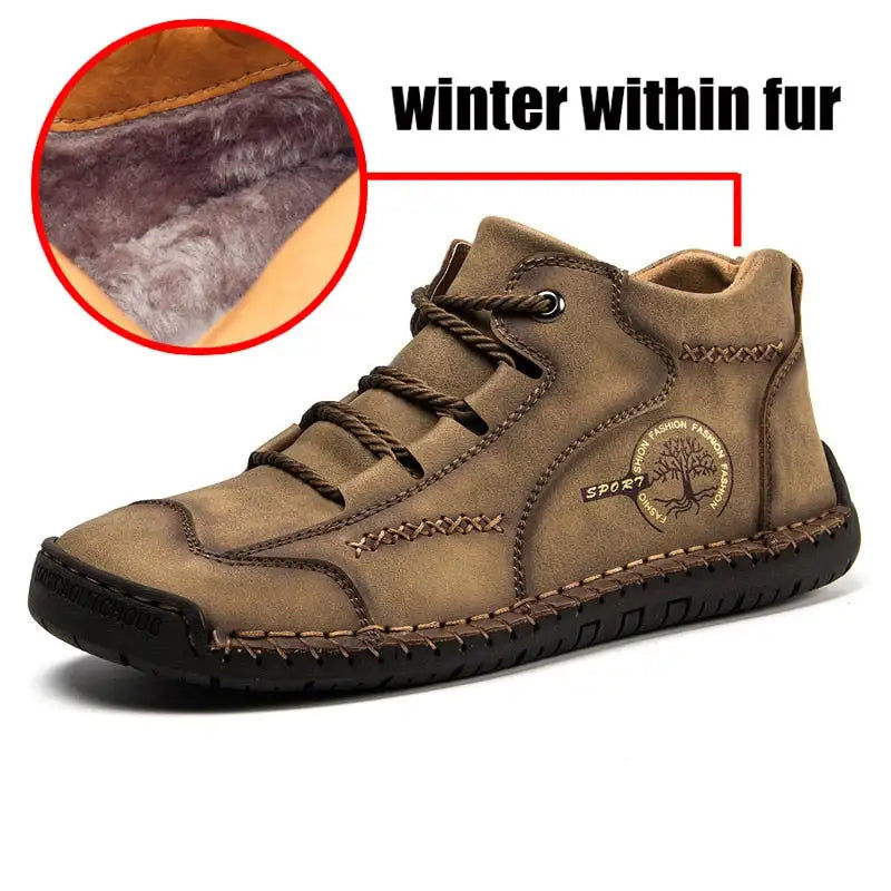 Thumbnail: Comfortable Casual Leather Shoes Men Sneakers Leather Loafers Handmade Men Shoe 