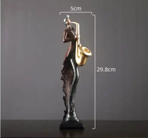 Miniatura: Retro Musical Instrument Statue Modern Art Craftwork Saxophone Violin Cello Guit