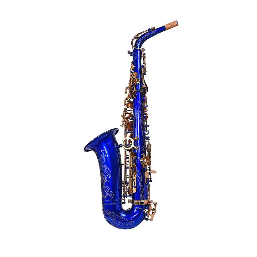 Miniatura: SEASOUND OEM  High Quality Cheap Blue Body Lacquer Keys Alto Saxophone JYAS102DB