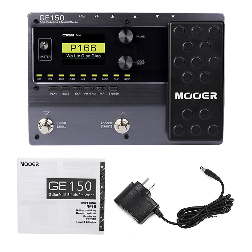 Miniaturebillede: MOOER GE150 Digital Tube AMP Modelling Guitar Multi-Effects Pedal Processor 55 A