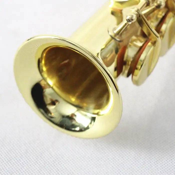 Miniatura: Professional Brass Material Eb Key Straight Gold Lacquered Sopranino Saxophone