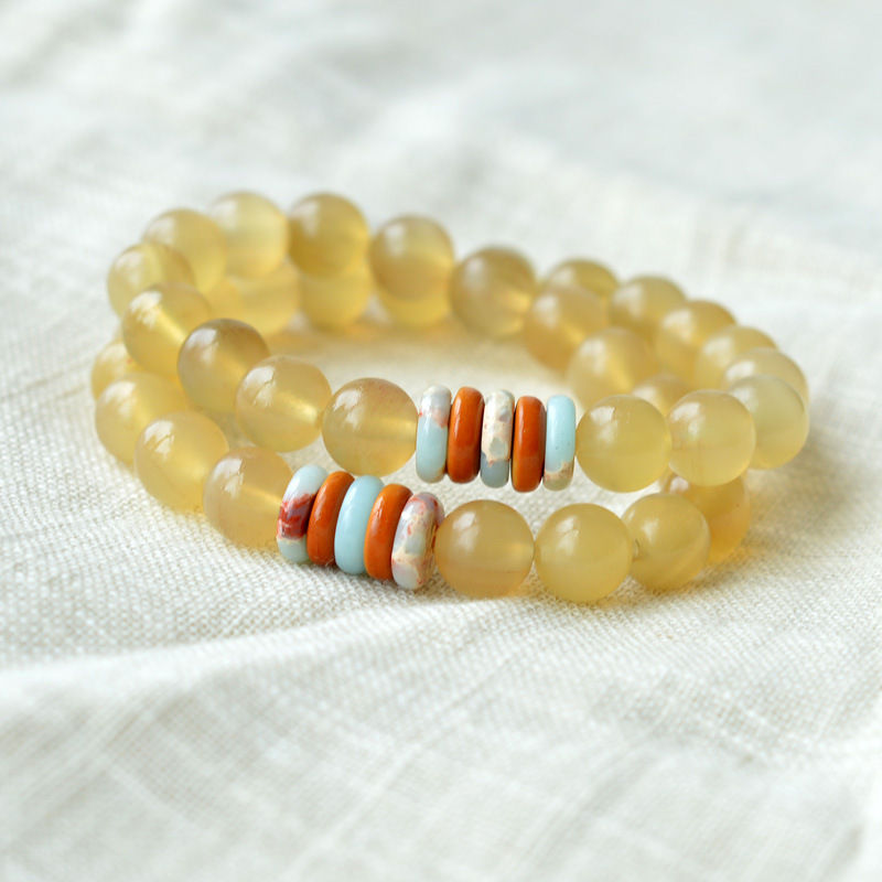 Miniatura: Old Sheep Horn Buddha Bead Handstring