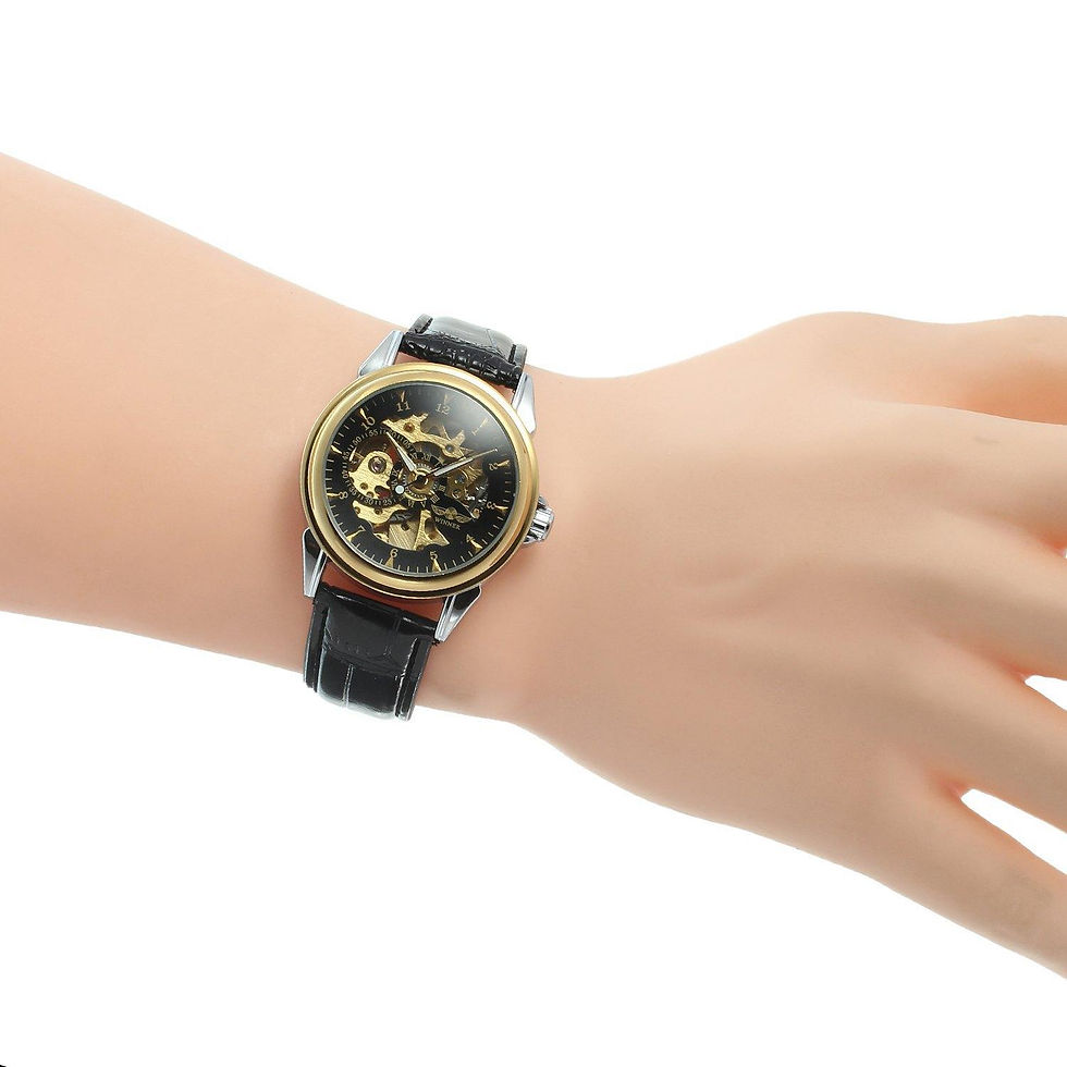 Thumbnail: Montre mécanique automatique entièrement creuse pour homme