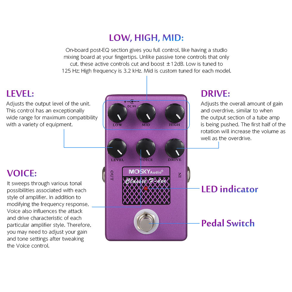 섬네일: MOSKYaudio CLASSIC F-DER Speaker Simulator Cabinet Simulator Guitar Effect Pedal