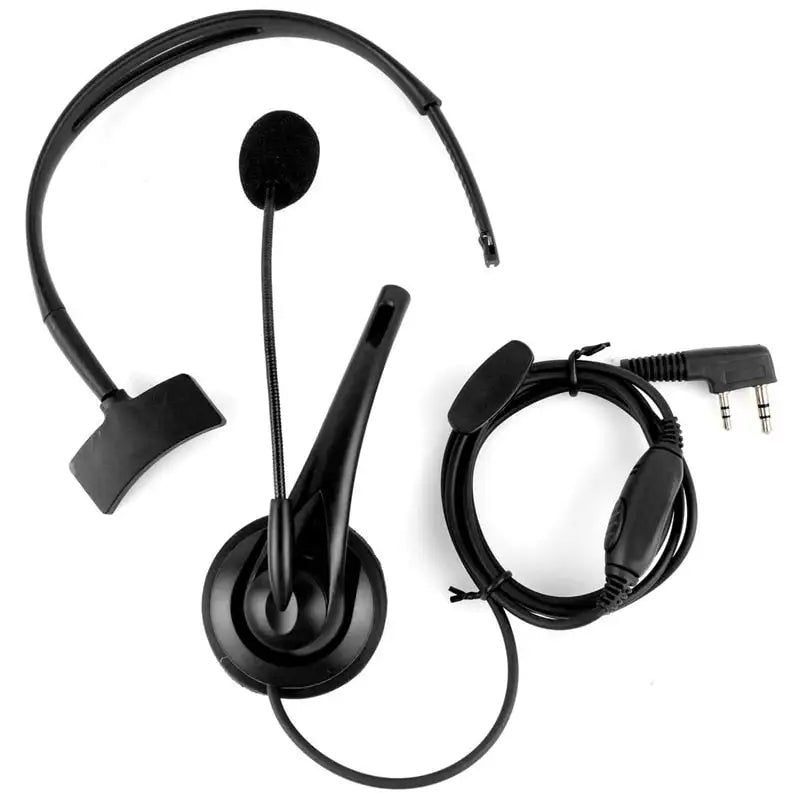 Thumbnail: 2 broches Ptt micro casque casque écouteur pour Kenwood Baofeng Uv5R 888S Radios