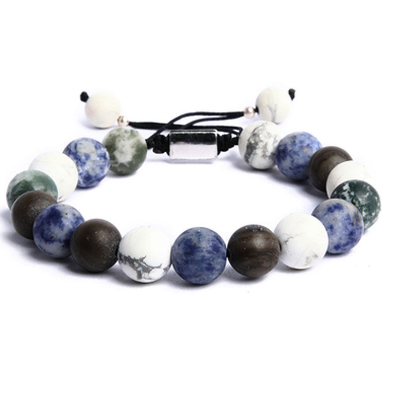 Miniatura: Bracelet système solaire huit planètes en pierre