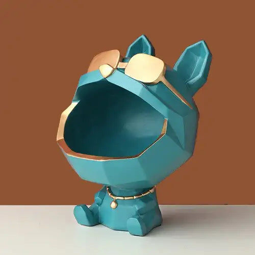 Miniaturebillede: Résine Cool chien Figurine grande bouche chien boîte de rangement décoration de 