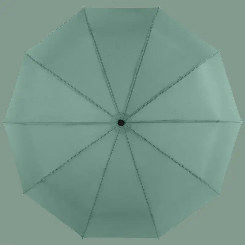 Miniaturebillede: Nouveau 10K couleur unie parapluie automatique Parasol ensoleillé et pluvieux pa