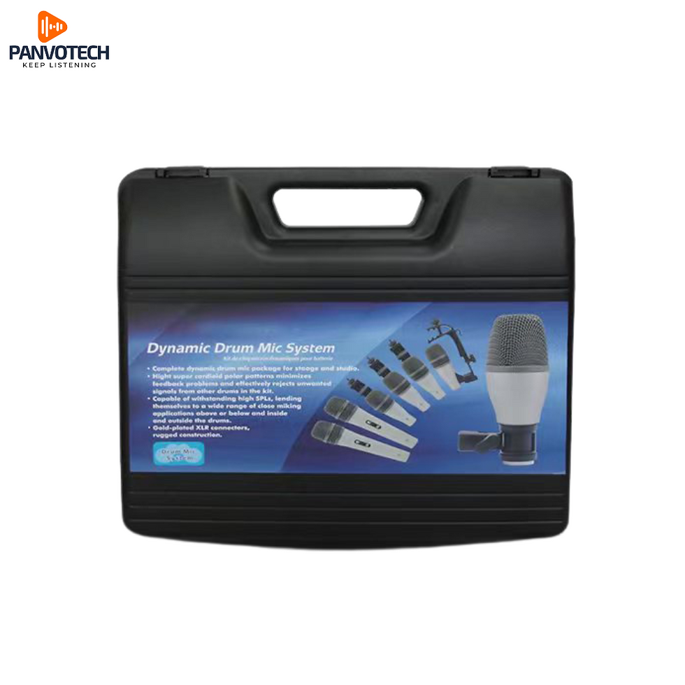 Thumbnail: Panvotech Drum Kit Musical Instrument 7 Pcs Mic Dynamic Professional Drum