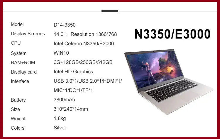 Miniaturbild: Electronic Components Slim Laptop 14 Inch Tha lande Prix Ordinateur Portable  La