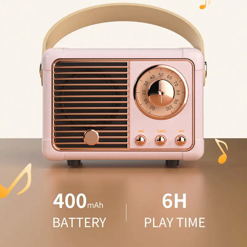 Miniaturebillede: Retro Speaker Classical Retro Usb Portable Decoration Mini Speakers Travel Music