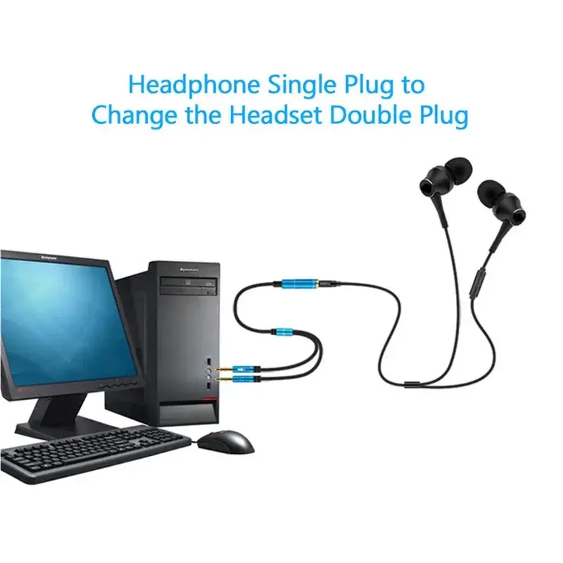 Μικρογραφία: Audio Cables 3.5mm Jack Male To Female Connector Splitter Mic Aux Extension Cabl