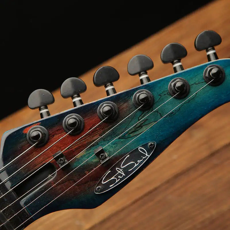 Thumbnail: Derulo Electric Guitar OEM Kids Children's  22Frets Travel Mini Pattern Bolt-on 
