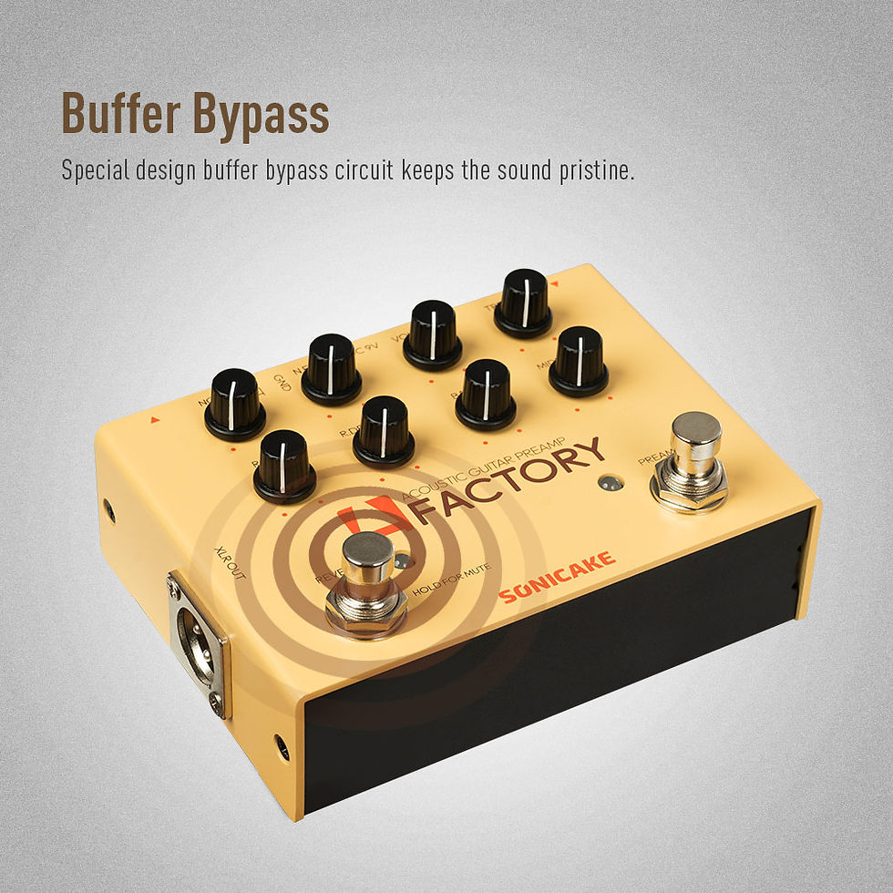 Thumbnail: SONICAKE A Factory Analog Preamp and digital Reverb Dual footswitch guitar effec