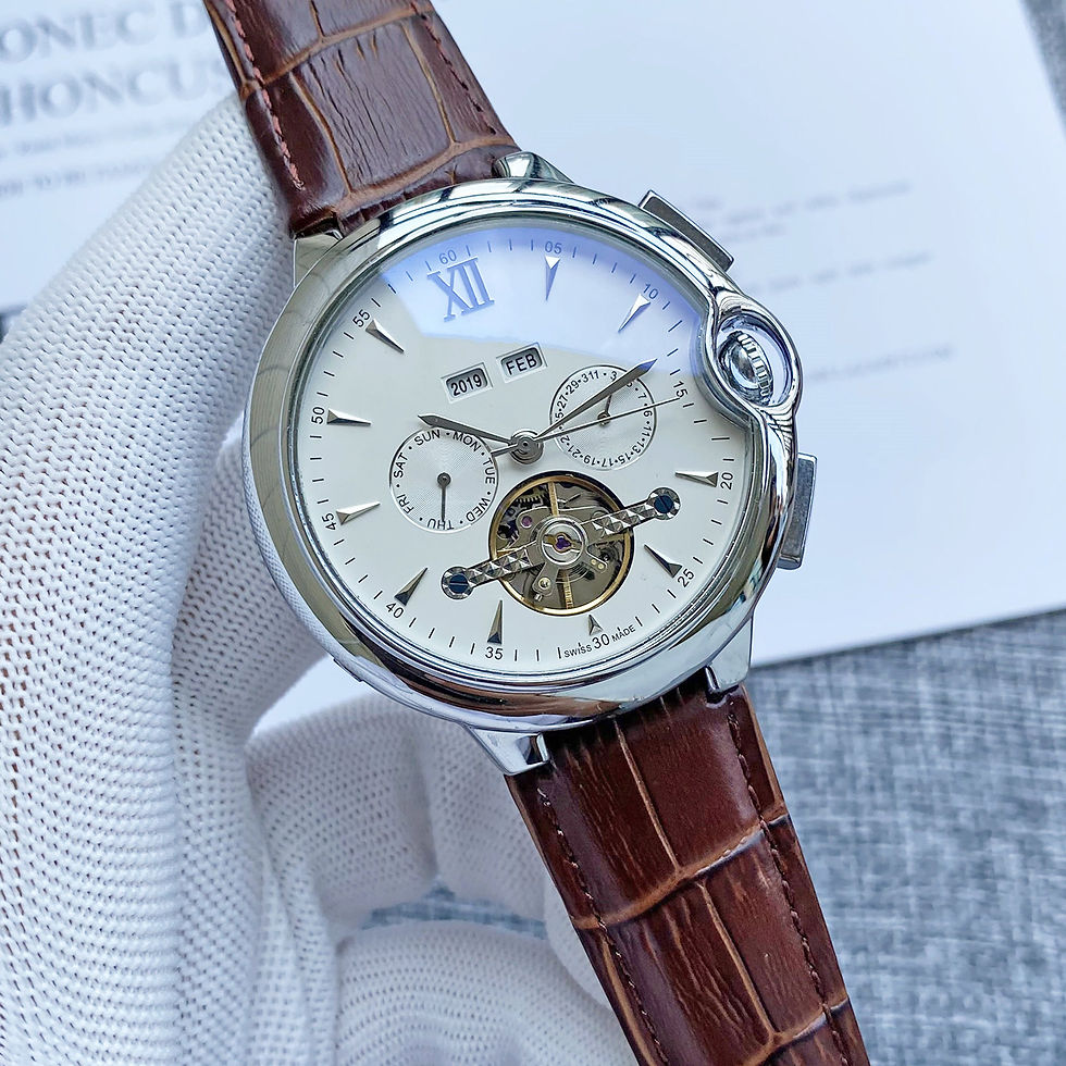 Thumbnail: Men's Business Big Flywheel Automatic Mechanical Watch