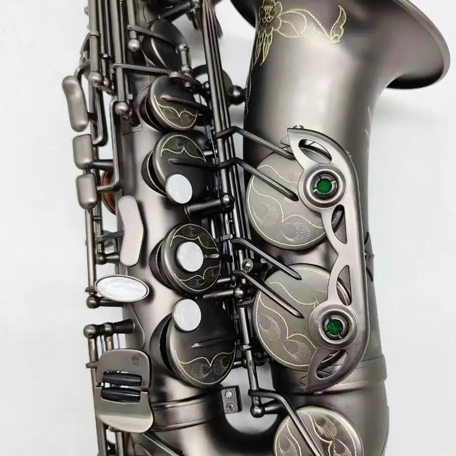 Miniatura: Saxophone Alto professionnel classique, ton E, noir Nickel or mat, Instrument de