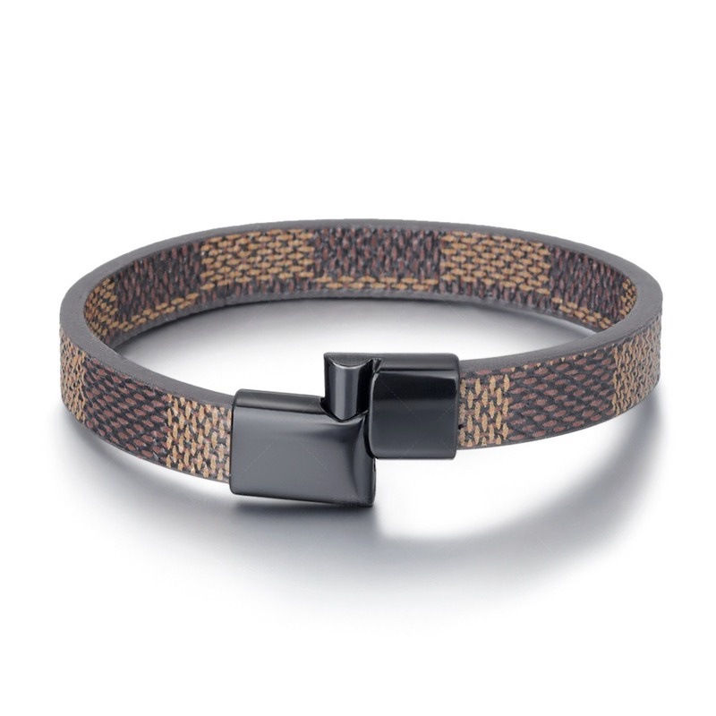 Miniatura: Bracelet en alliage de zinc magnétique en cuir européen et américain