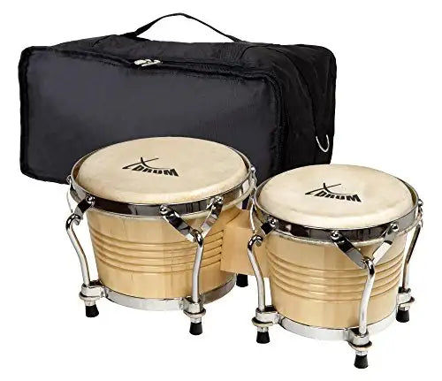 Miniaturebillede: XDrum Bongo Pro Nature SET incl. housse pour bongo