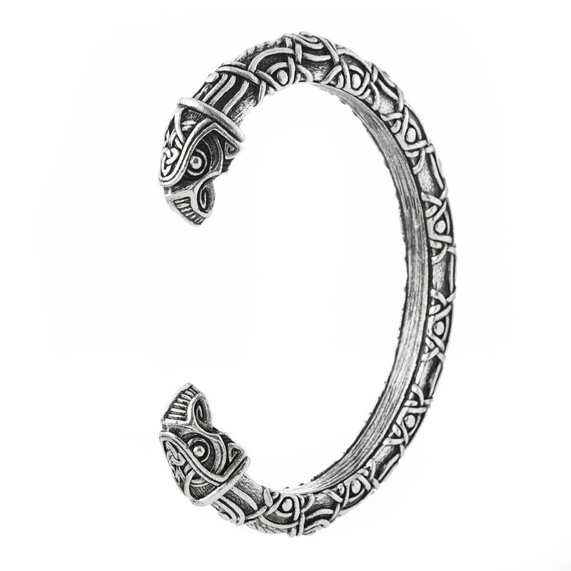 Miniatura: Bracelet exquis tête de corbeau viking