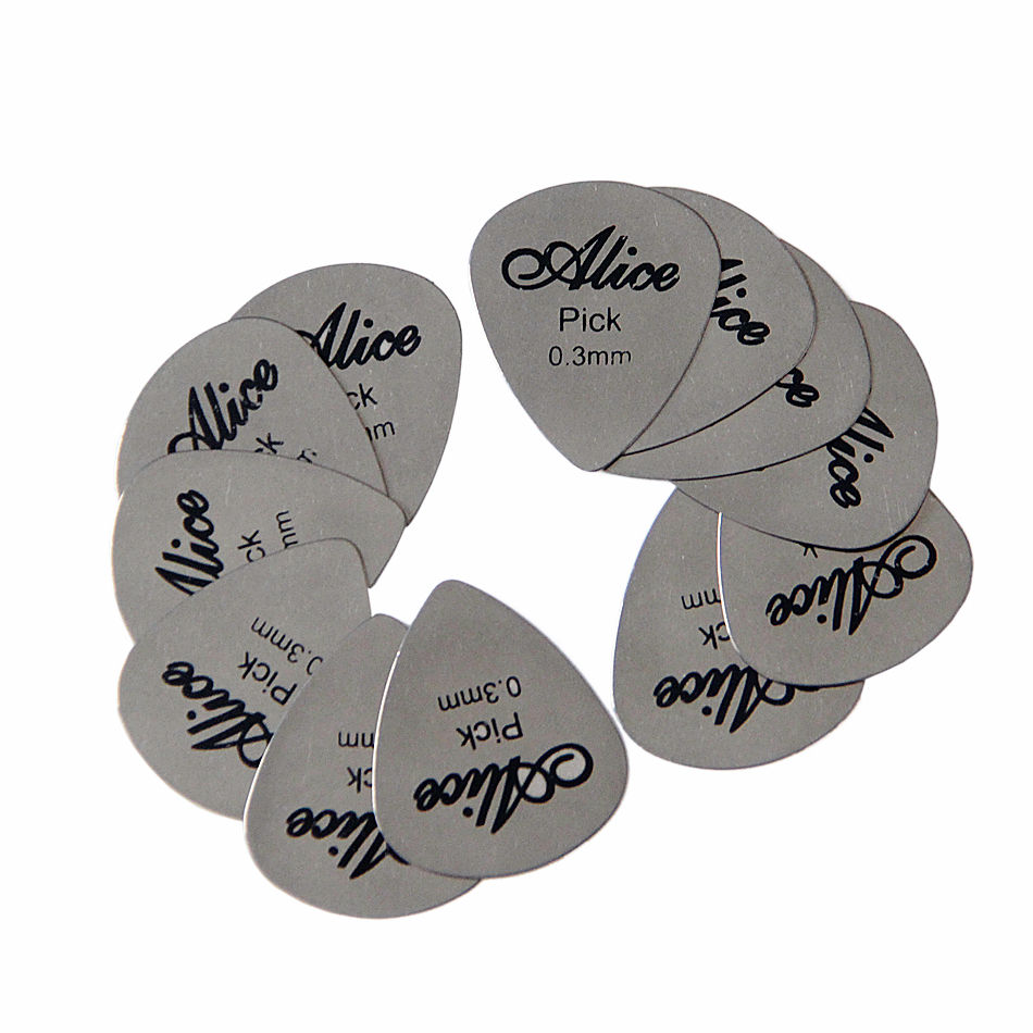 Thumbnail: 12pcs/lot Matte Clear Guitar Picks Plectrum 0.3 mm Metal guitar picks Musical Ac