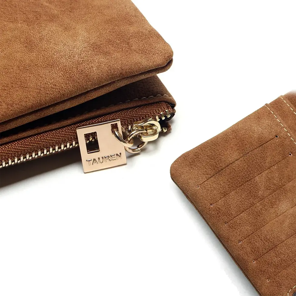 Thumbnail: 2023 New Fashion Women Wallets Drawstring Nubuck Leather Zipper  Long Design Pur