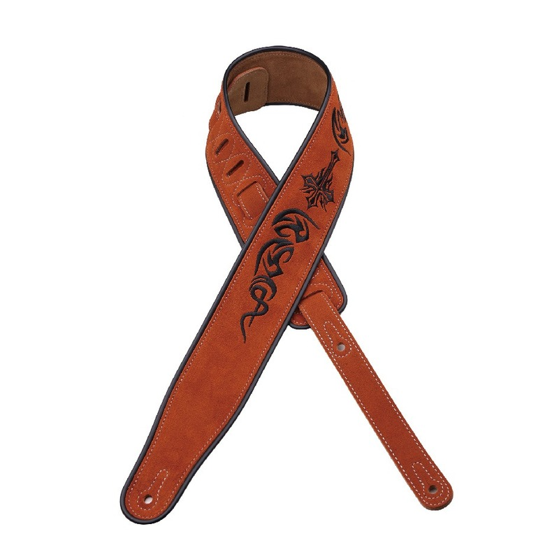 Thumbnail: Universal High-End Suede Full Leather Guitar Strap, Electric Acoustic Guitar, Ne