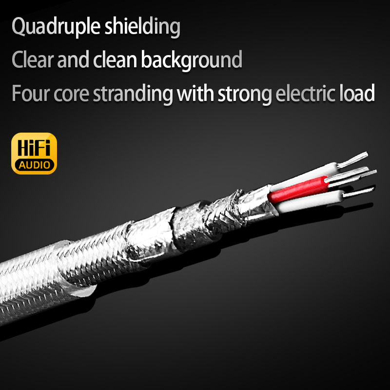 섬네일: HiFi UK QED XLR Audio Cable High Purity OFC Plated Silver with Quad Shielding  N