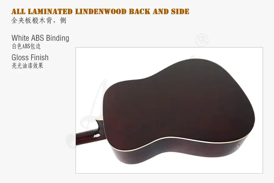 Miniatura: OEM/ODM different colors handmade electric acoustic guitar from Aiersi factory
