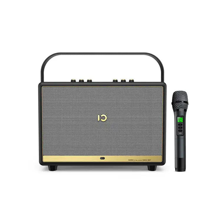 Μικρογραφία: SHIDU Luxury 100W DSP Sound Portable Handle Optical Coaxial input Karaoke Microp
