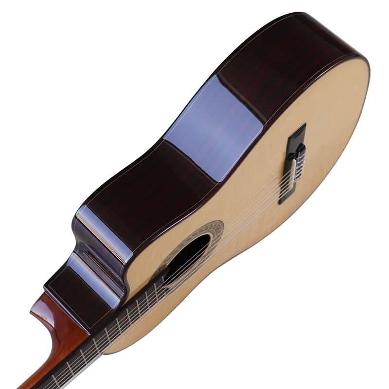 Miniatura: Flamenco Classic Guitar 6 String Solid Spruce Wood Top 39 Inch Classical Guitar 