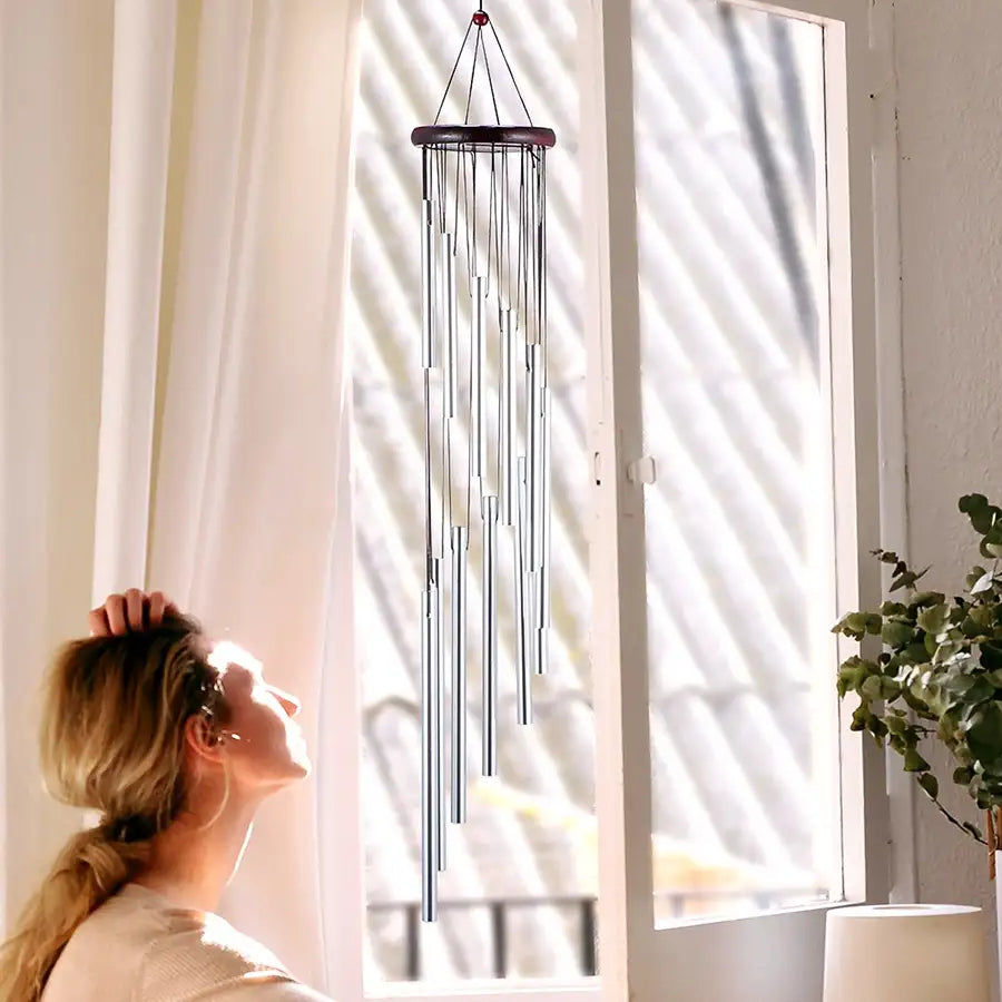 Μικρογραφία: 12 Tubes Wind Chimes Metal Wind Bells Nordic Classic Handmade Ornament Garden Pa