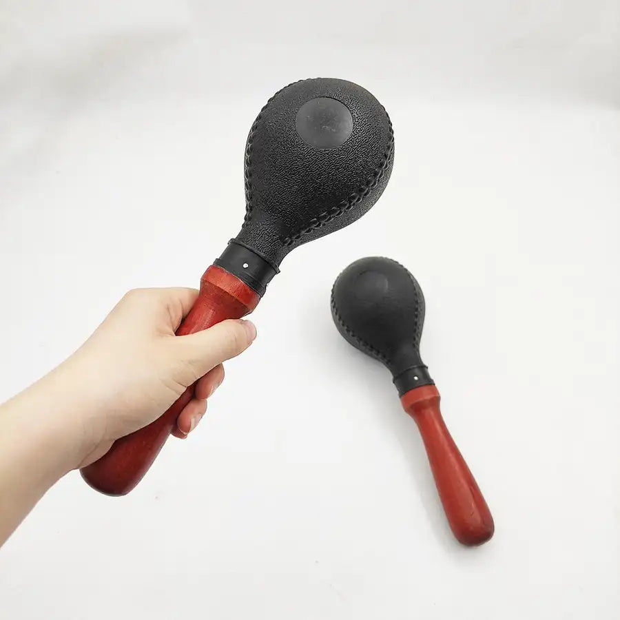 Miniature : Maraca en bois fait à la main, marteau à sable ethnique, tambourin, Instruments 