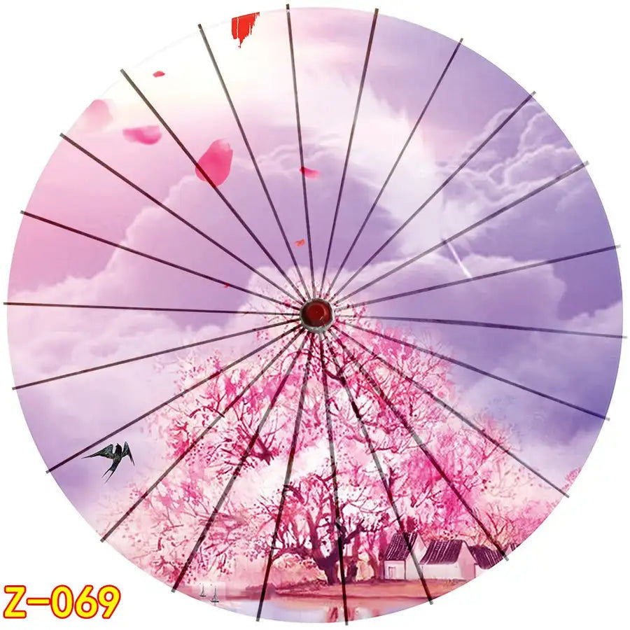 Miniaturebillede: Voiture pliant personnel soleil japonais chinois parapluie femmes classique huil