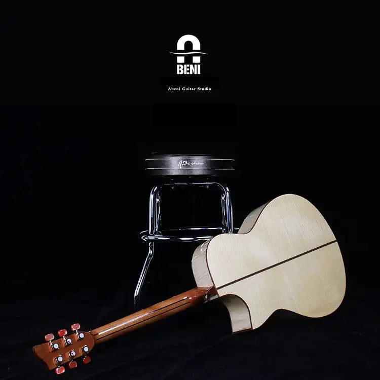 Μικρογραφία: OEM Guitar Factory wholesale Handmade Solid Wood Electric Acoustic Guitar (White