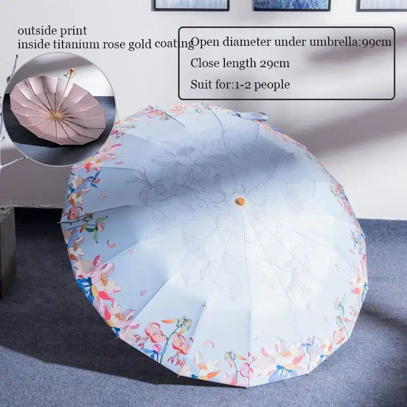 Miniaturebillede: Parapluies pliants Anti UV pour femmes | Parapluie, pluie, Style japonais, titan