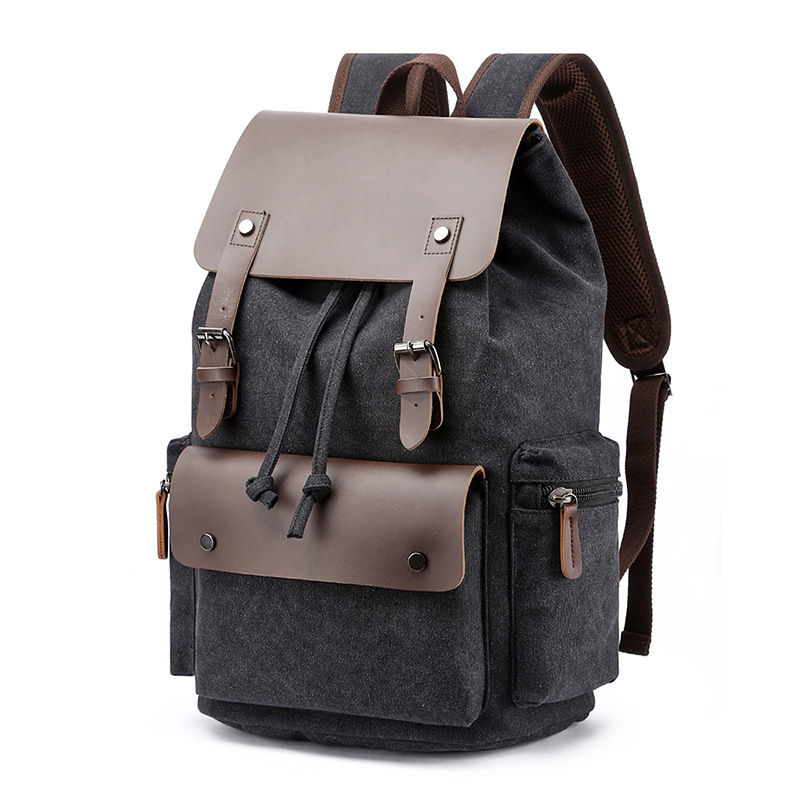 Μικρογραφία: Hommes de Toile Casual Sac À Dos Sac D'ordinateur Portable