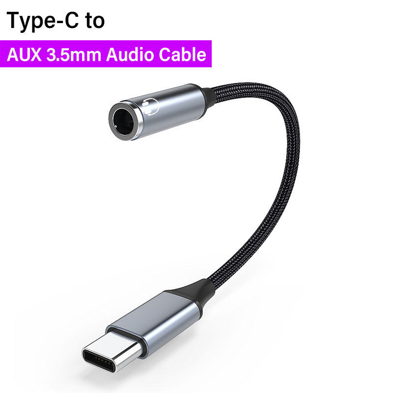 섬네일: 2in1 USB C to AUX 3.5mm Audio Cable PD60W Fast Charging Cable Type C to 3.5mm Au