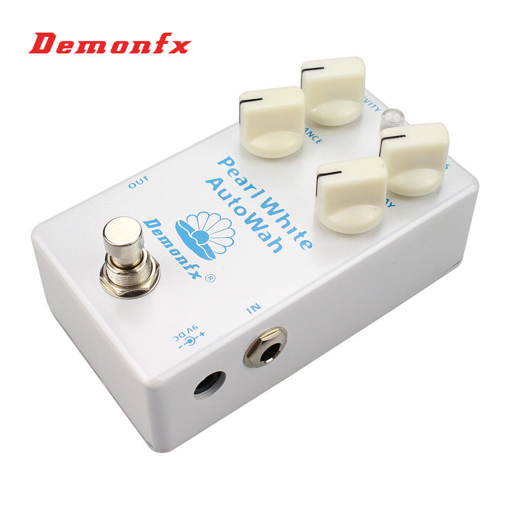 NEW High Quality Pearl White Auto Wah Effect Pedal AutoWah With 4 Knob True Bypa