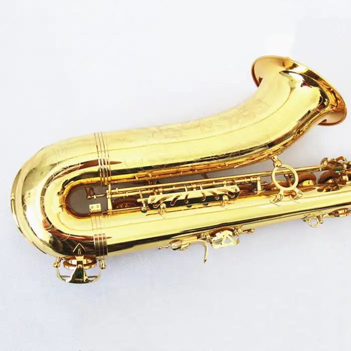 Miniatura: Professional Level Imported Spring And Pads Gold Lacquer Tenor Saxophone
