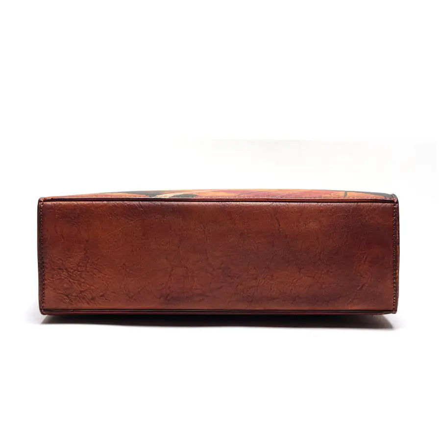Miniaturbild: Handmade Italian Drawing Genuine Leather Messenger Bag Geometric Shoulder Travel