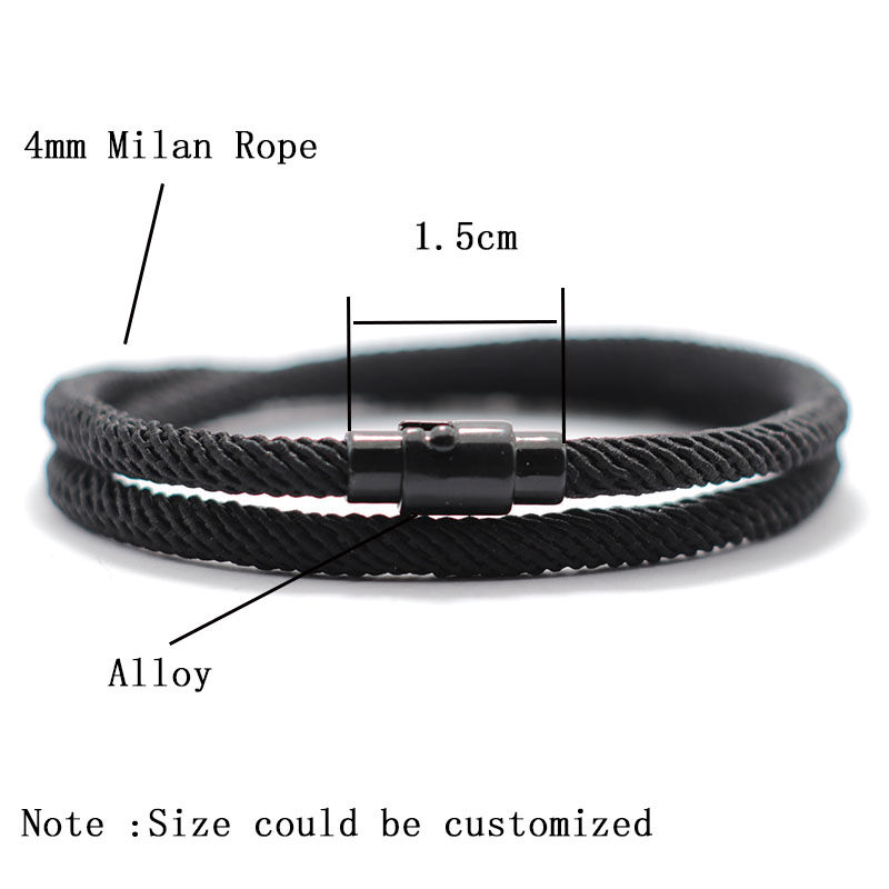Miniature : New Minimalist Men Rope Bracelet Double Layer Survival Braclet Homme Accessories
