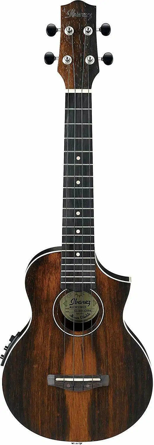 Miniaturebillede: Ibanez UEW13MEE Acoustic Electric italien en Concert Ukulélé Marron Foncé Open P
